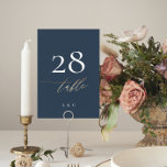 Navy Blue White Elegant Gold Classic Weddenschap Kaart<br><div class="desc">Deze kaart maakt deel uit van een groot collectie - klik hieronder of vraag me om informatie *het detail is faux gold en geen echte folie</div>