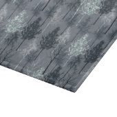 Navy Blue White en Faux Glitter Bomen Snijplank (Hoek)