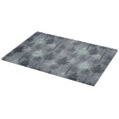 Navy Blue White en Faux Glitter Bomen Snijplank (Hoek)