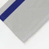 Navy Blue, White en Grey LaCrosse Fleece Blanket Deken (Hoek)