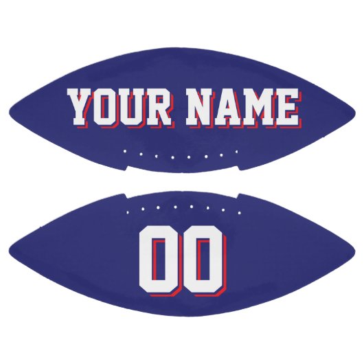 NAVY BLUE WHITE EN RED Custom Football (Panelen)