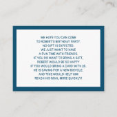 Navy Blue White Fiver 5 Dollar Birthday Party Informatiekaartje (Voorkant)