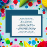 Navy Blue White Fiver 5 Dollar Birthday Party Informatiekaartje<br><div class="desc">Nazeblauw en de Fiver (5 dollar) verjaardagsfeestdag van het witte kind nodigt u uit. Een vijfde verjaardag is een nieuwe trend in verjaardagsfeestjes voor kinderen. Fiver party's kunnen kinderen de waarde van geld leren terwijl ze verjaardagsgasten de gelegenheid bieden om van het feest te genieten zonder dat ze ontelbare uren...</div>