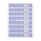 Navy Blue White Gingham Pattern Omwikkelbaar Adreslabel (Vel)