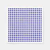 Navy Blue White Gingham Pattern Servetten (Voorkant)