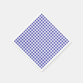Navy Blue White Gingham Pattern Servetten (Hoek)