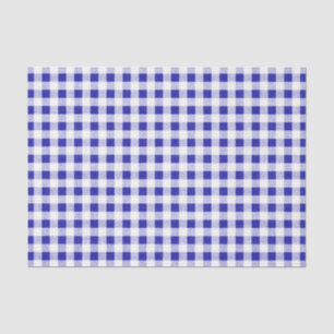 Navy Blue White Gingham Pattern Tissuepapier