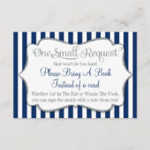 Navy Blue White Grey Baby shower brengt een Kaart  (Voorkant)