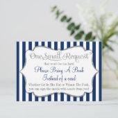 Navy Blue White Grey Baby shower brengt een Kaart  (Staand voorkant)