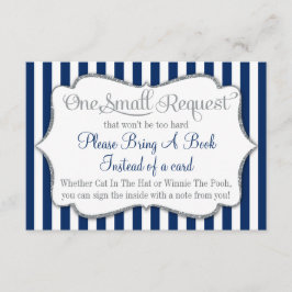 Navy Blue White Grey Baby shower brengt een Kaart 