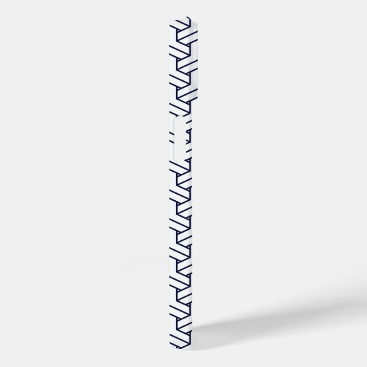  Navy Blue White Japan Bishamon Pattern Case-Mate iPhone Case (Achterkant / Rechts)