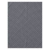 Navy Blue White Japan Weaving Pattern Tafelkleed (Voorkant)