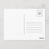 Navy Blue White Japanse golfpatroon Briefkaart (Achterkant)