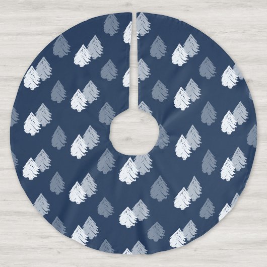 Navy Blue White-kerstboompatroon Kerstboom Rok