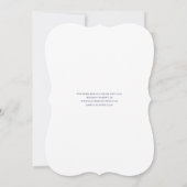 Navy Blue White Lace Elegant Vintage Wedding Kaart (Achterkant)