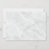 Navy Blue White Marble Save the Date Photo Card (Achterkant)