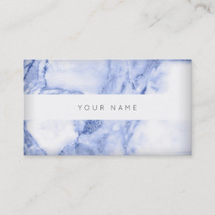 Navy Blue White Marble Vip Abstract Visitekaartje