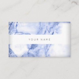 Navy Blue White Marble Vip Abstract Visitekaartje