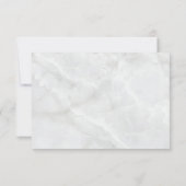 Navy Blue White marmer Weddenschap Hartelijk dank Bedankkaart (Achterkant)