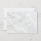 Navy Blue White marmer Weddenschap Hartelijk dank Bedankkaart (Achterkant)