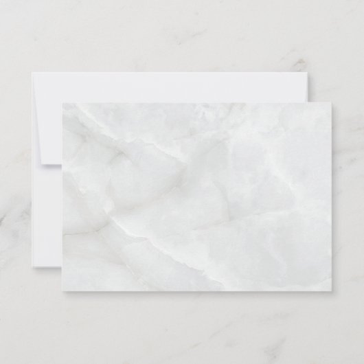 Navy Blue White marmer Weddenschap Hartelijk dank Bedankkaart (Achterkant)