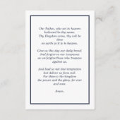 Navy Blue White — minimale fotogebeerkaart Informatiekaartje (Achterkant)