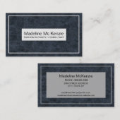 Navy Blue White Modern Blogger Consultant Business Visitekaartje (Voorkant / Achterkant)