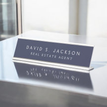 Navy Blue White Modern Elegant Professional Classy