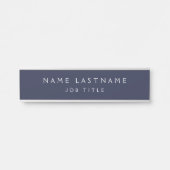 Navy Blue White Modern Elegant Professional Classy Deurbordje (Voorkant)