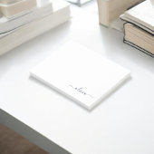 Navy Blue White Modern Script Girly Monogram Naam Post-it® Notes