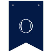 Navy Blue & White Nautical Gefeliciteerd Vlaggetjes (Tweede vlag)