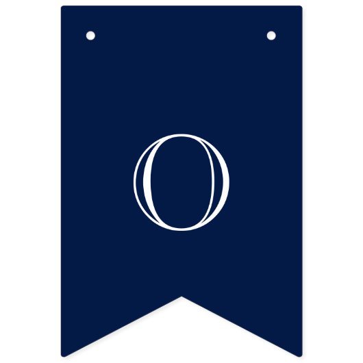 Navy Blue & White Nautical Gefeliciteerd Vlaggetjes (Tweede vlag)