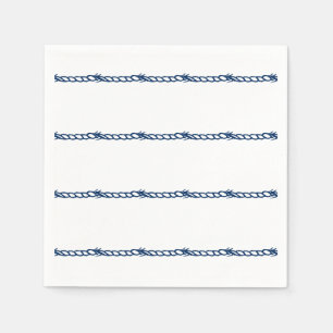 Navy Blue white nautical nautical-touwpatroonparti Servet