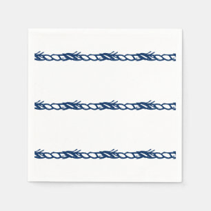 Navy Blue white nautical-ropentroepering Napki Servet