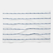 Navy Blue white nautical-touwpatroon Theedoek (Horizontaal)