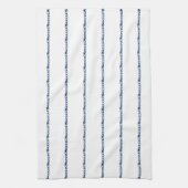 Navy Blue white nautical-touwpatroon Theedoek (Verticaal)