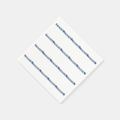 Navy Blue White-nautical-touwpatroonpartij Servet (Hoek)