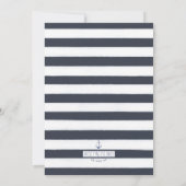 Navy Blue White Nautical Tying the Knot Infinity Save The Date (Achterkant)