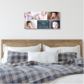 Navy Blue & White Photo Collage Baby Canvas Afdruk (Insitu (Slaapkamer))