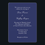 Navy Blue White Plain Eenvoudige Huwelijksuitnodig Kaart<br><div class="desc">Producten die u kunt aanpassen met uw afbeeldingen of tekst.</div>