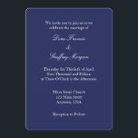 Navy Blue White Plain Eenvoudige Huwelijksuitnodig Kaart<br><div class="desc">Producten die u kunt aanpassen met uw afbeeldingen of tekst.</div>