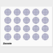 Navy Blue & White Polka Dot Sticker (Vel)