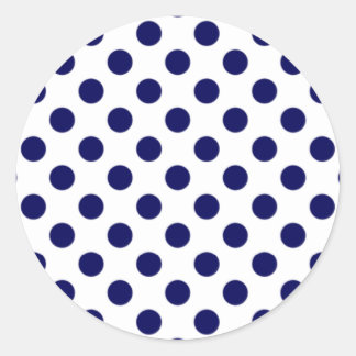 Navy Blue & White Polka Dot Sticker