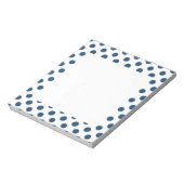 Navy Blue White Polka Dots Pattern Notitieblok (Linkerzijde)