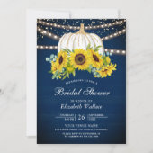 Navy Blue White Pumpkin - Vrijgezellenfeest voor z Kaart (Voorkant)