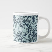 Navy Blue White Rabbit William Morris Coffee Mok (Rechts)