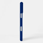 Navy Blue White Racing Stripes Gold Monogrammed iPhone Hoesje (Rechterkant)