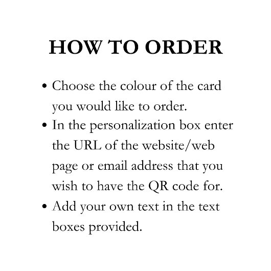 Navy Blue | White Share The Love QR-code Informatiekaartje