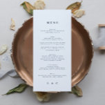 Navy Blue White Simple Classic Weddenschap Menu<br><div class="desc">slim menu om het collectie aan te passen *als u meer papieren opties wilt,  kunt u dit ontwerp overbrengen naar een slim programma *of voor meer hulp contact met mij opnemen</div>