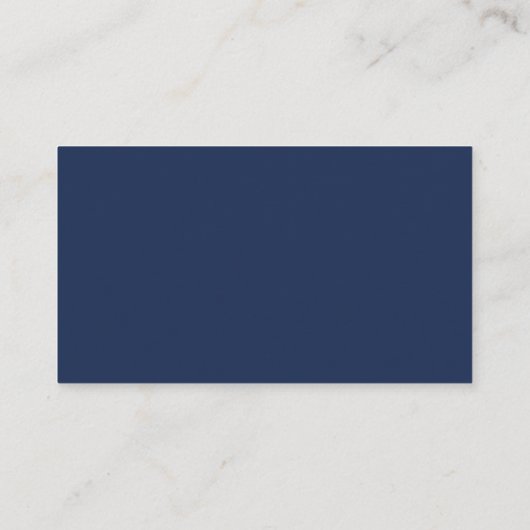 Navy Blue White Simple Modern Professional Visitekaartje (Achterkant)